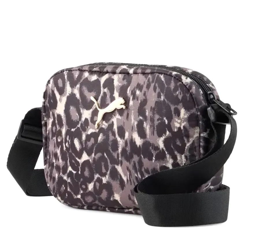 PUMA POP CROSSBODY BAG 91338 11 BLACK/LEOPARD